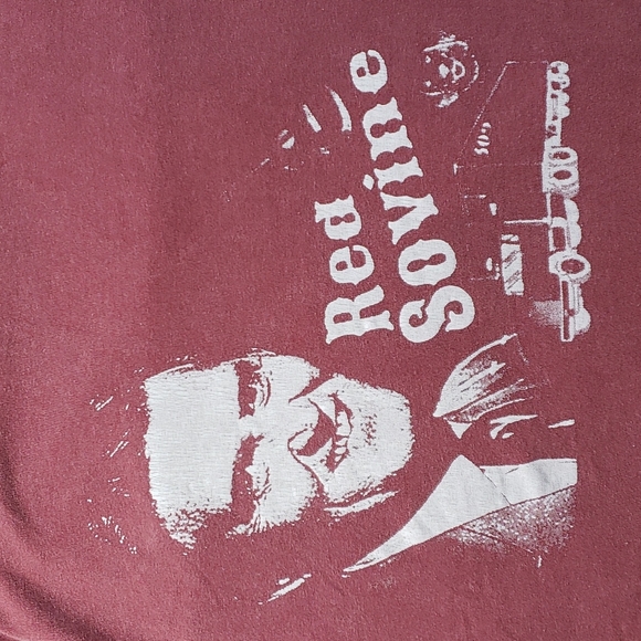 Red Sovine T-shirt Red with White Image L - Picture 2 of 5